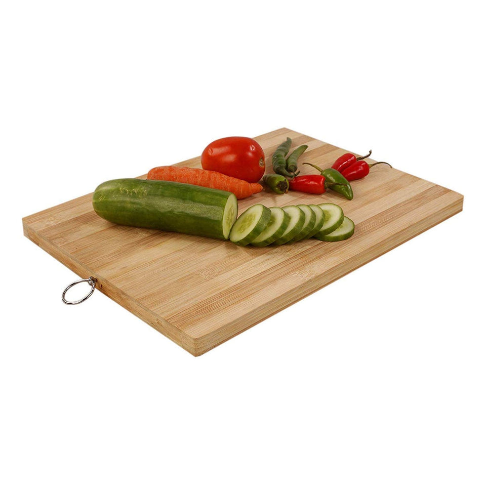 Thick Premium Wooden Bamboo Kitchen Chopping Cutting Slicing Board with Holder for Fruits Vegetables Chopping Board 100% Organic Bamboo Cutting Board Heavy-Duty Large Board