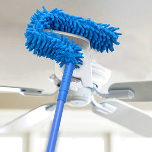 Multipurpose Microfiber Ceiling Fan Duster | Home Cleaning Fan Cleaning Brush with Long Extendable Rod | Flexible Fan mop