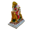 Mata Durga on Lion Idol Big Handcrafted Handmade Marble Dust Polyresin - 15 x 13 cm perfect for Home, Office, Gifting MS-2