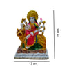 Mata Durga on Lion Idol Big Handcrafted Handmade Marble Dust Polyresin - 15 x 13 cm perfect for Home, Office, Gifting MS-2