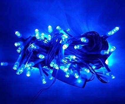 Blue Plastic Rice Lights 5 mtr Serial Bulbs Ladi Decoration Lighting for Indoor, Outdoor, DIY, Diwali Christmas Eid and Other Festive Season