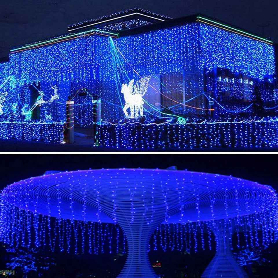 Blue Plastic Rice Lights 10 mtr Serial Bulbs Ladi Decoration Lighting for Indoor, Outdoor, DIY, Diwali Christmas Eid