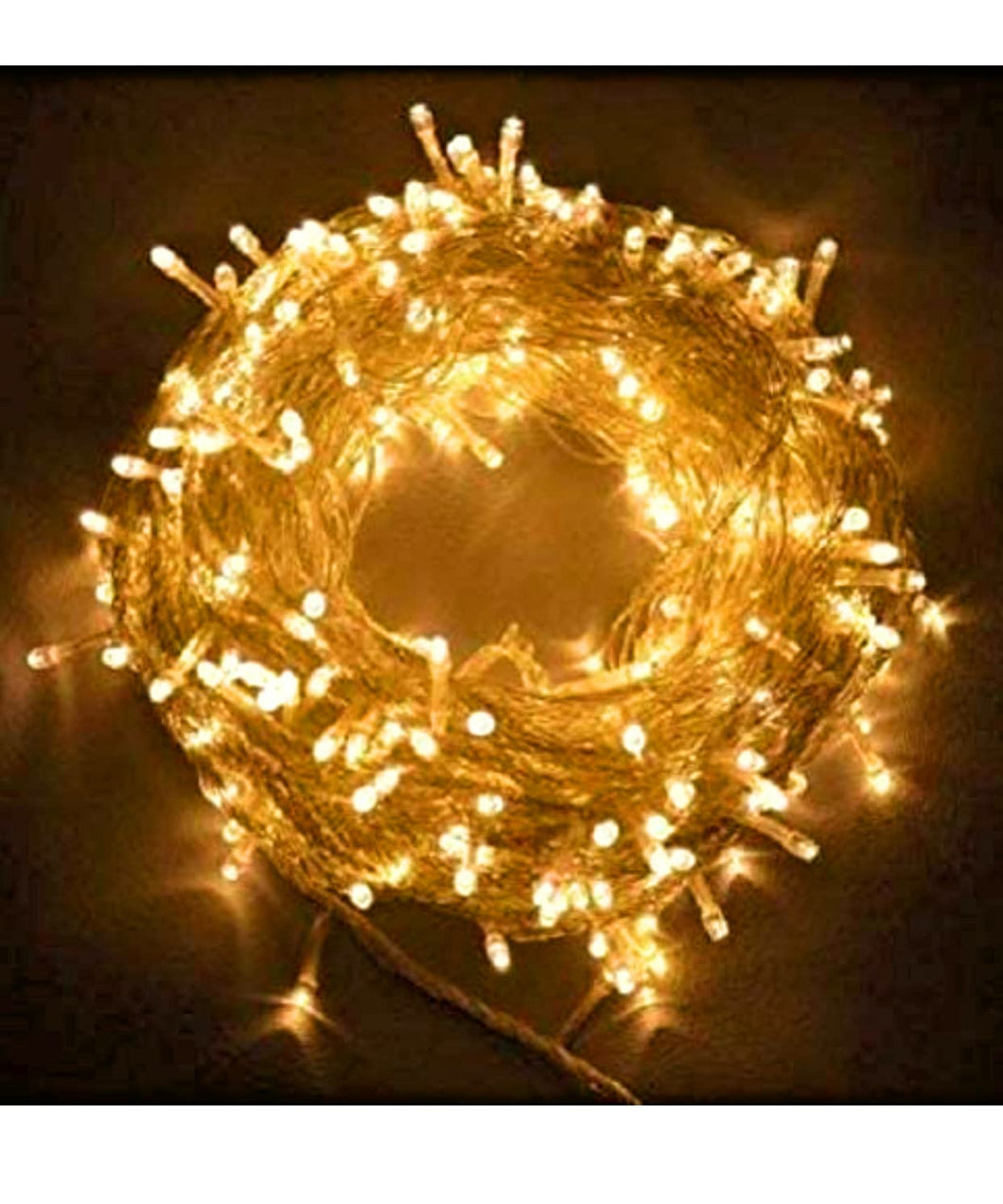 Yellow Plastic Rice Lights 10 mtr Serial Bulbs Ladi Decoration Lighting Multicolour for Indoor, Outdoor, DIY, Diwali Christmas Eid