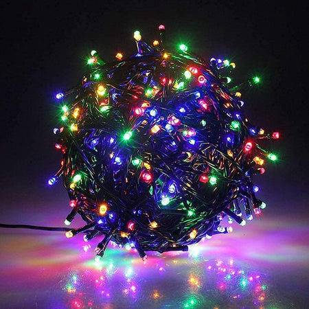 Multicolor Plastic Rice Lights 10 mtr Serial Bulbs Ladi Decoration Lighting for Indoor, Outdoor, DIY, Diwali Christmas Eid and Other Festive Season