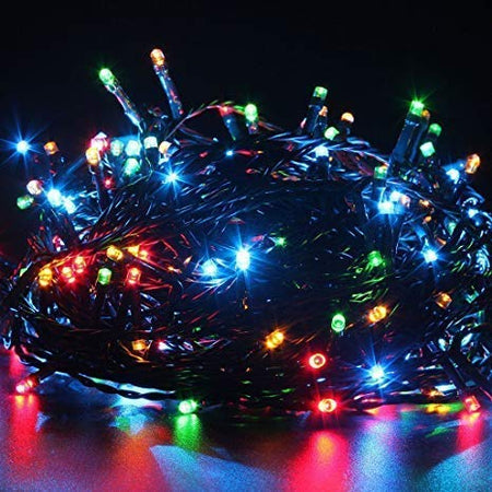 Multicolor Plastic LED Lights 8 mode controller 5 mtr Serial Bulbs Ladi Decoration Lighting for Indoor, Outdoor, DIY, Diwali Christmas Eid and Other Festive Season