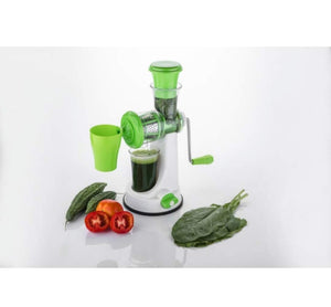 Hand Juicer for Fruits and Vegetables with Steel Handle Vacuum Locking System, Juice Maker with Attached Waste Cup