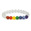 7 Chakra Semi-Precious Stones with Quartz Crystal Charm Reiki Chakra Healing Yoga Meditation Fengshui Bracelet