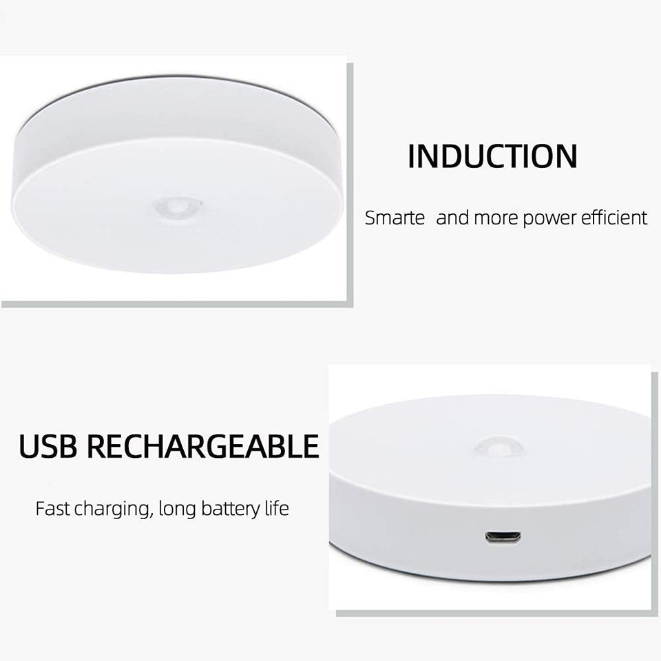 Motion Sensor Light, USB Charging LED Nightlight, Wireless Sensor Wall Light for Hallway, Wardrobe, Basement, Cupboard, Garage Bedroom, Toilet, Car, Outdoor Camping