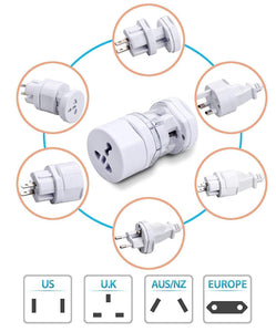 Ekdant® Universal Travel Adapter Round All in One -Supports over 150 Countries Including US, AUS, NZ, Europe, UK - halfrate.in