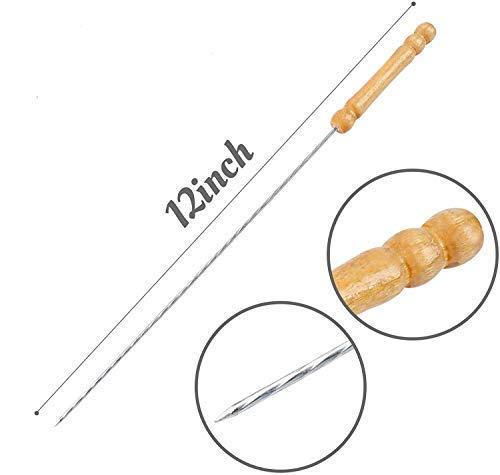 Barbeque BBQ Tandoor Skewers Grill Sticks for Barbecue (Pack of 12)