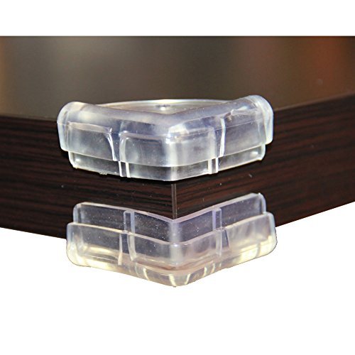 Baby Safety Furniture Corner Edge Guard | Silicon, Double Layer, L Shape (Transparent)