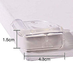 Baby Safety Furniture Corner Edge Guard | Silicon, Double Layer, L Shape (Transparent)