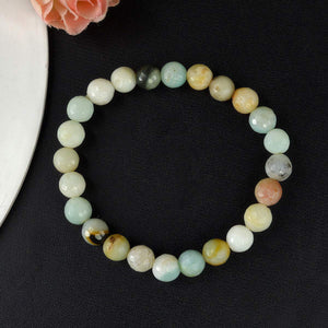 Natural Amazonite Bracelet 6 mm Crystal Stone Bracelet Round Beads for Reiki and Crystal Healing Fengshui Gemstone