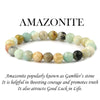 Natural Amazonite Bracelet 6 mm Crystal Stone Bracelet Round Beads for Reiki and Crystal Healing Fengshui Gemstone