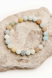 Natural Amazonite Bracelet 8 mm Crystal Stone Bracelet Round Beads for Reiki and Crystal Healing Fengshui Gemstone