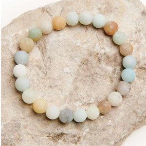 Natural Amazonite Bracelet 8 mm Crystal Stone Bracelet Round Beads for Reiki and Crystal Healing Fengshui Gemstone