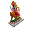 Maa Durga On Lion Idol Large Handcrafted Handmade Marble Dust Polyresin - 39 x 29 cm perfect for Home, Office, Gifting MLxc-1