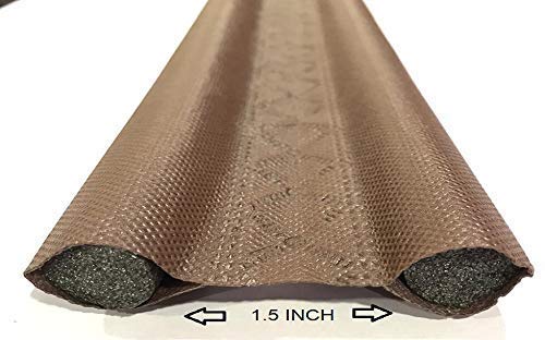 Door Bottom Sound-Proof Sealing Strip Guard Reduce Noise Energy Saving Weather Stripping Under Door Twin Draft Stopper (Brown, 36 inch)