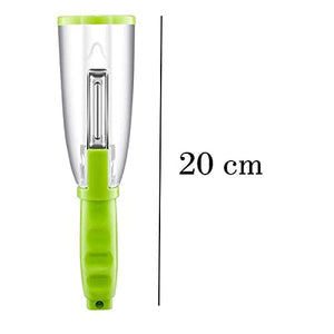 Vegetable/Fruit Peeler Versatile for Kitchen Peeling Tool Julienne Peeler Fruit Peeler with Collect Cup Fruit Peeler with Container Julienne Peelers