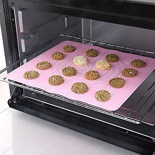 Silicone Baking Mat Silicone Chapati Atta Kneading Mat Non-Stick Fondant Rolling Mat Stretchable for Kitchen Roti Chapati Cake – Multicolor