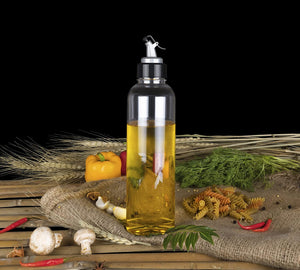 Food-Grade Plastic 1000 ml Oil Dispenser for Cooking, Easy Flow Oil and Vinegar Bottle, Oil Pourer, Liquid Dispenser, Transparent, Unbreakable