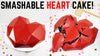 Pinata 3D Diamond Heart Shape Chocolate/Cake Mold with Hammer, Pinata Cake Mould, Chocolate Shaping Tool, Flexible Silicone Mould