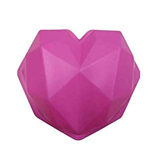 Pinata 3D Diamond Heart Shape Chocolate/Cake Mold with Hammer, Pinata Cake Mould, Chocolate Shaping Tool, Flexible Silicone Mould