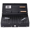 Foldable Briefcase Style Charcoal Barbecue and Tandoor Grill Barbeque Stand Fold and Go for Outdoor Picnic Camping and Travelling