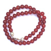 Red Onyx Crystal Round Beads Necklace 15 Inches 8 mm Beads Semi precious Mala