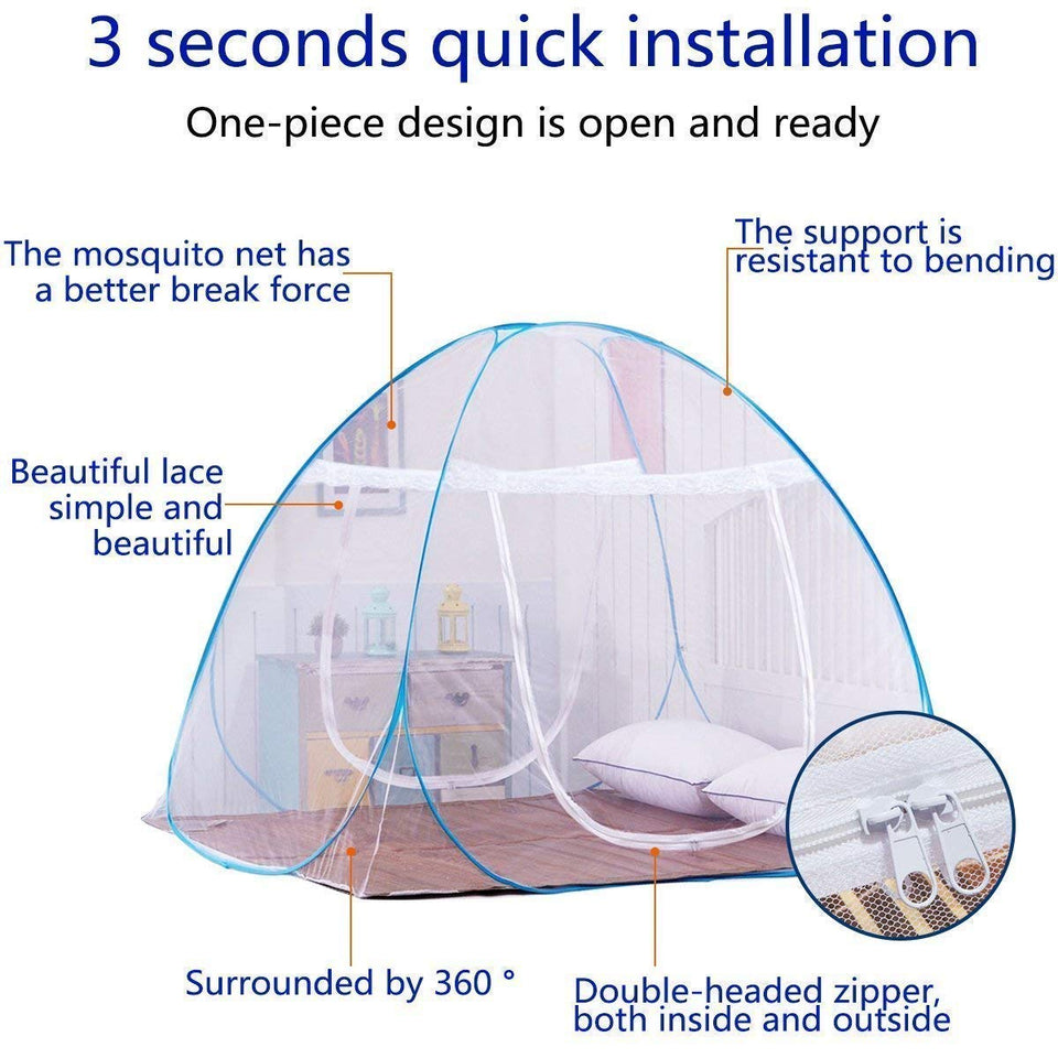 Foldable Mosquito Net (King Size / Queen Size Double Bed)