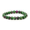 Natural Ruby Zoisite Stone Bracelet 6 mm Beads Lab Stretchable Elastic Bracelet Ruby Zoisite Crystal Gemstone