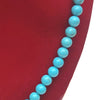 Turquoise Crystal Round Beads Necklace 15 Inches 6 mm Beads Semi precious Mala