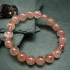 Cherry / Strawberry Quartz Bracelet 6 mm Beads Lab Stretchable Elastic Bracelet Cherry Quartz Crystal Gemstone