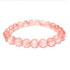 Cherry / Strawberry Quartz Bracelet 6 mm Beads Lab Stretchable Elastic Bracelet Cherry Quartz Crystal Gemstone