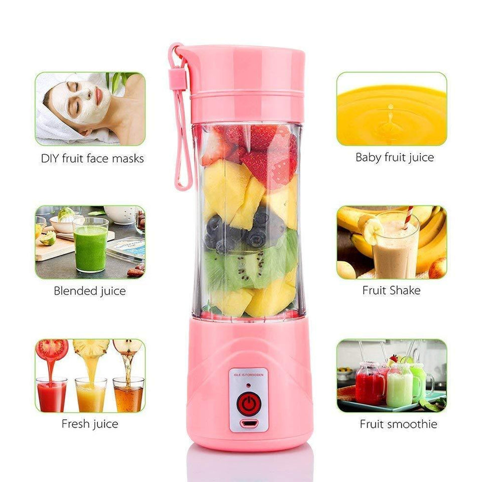 Rechargeable Portable Electric Mini USB Juicer Bottle Blender for Travel, Gym, Picnic - halfrate.in