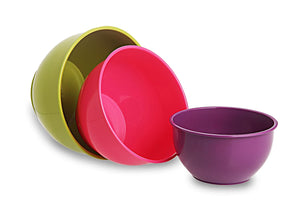 Alltime Set Of 3 Microwave safe Jumbo size Mixing Bowls with Lids - 3200 ml, 2300 ml, 1300 ml