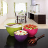 Alltime Set Of 3 Microwave safe Jumbo size Mixing Bowls with Lids - 3200 ml, 2300 ml, 1300 ml