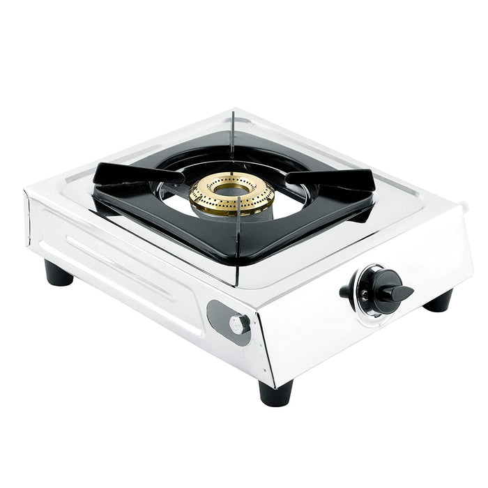 Manual Stainless Steel Single Burner Gas Stove Cooktop LPG Chulha