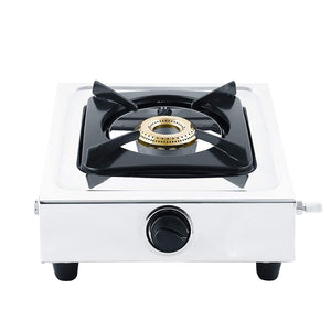 Manual Stainless Steel Single Burner Gas Stove Cooktop LPG Chulha