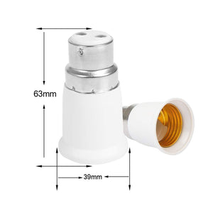 Converter Holder B22 to E27 Screw Base Socket Lamp Holder Light Bulb Adapter - 1 pc