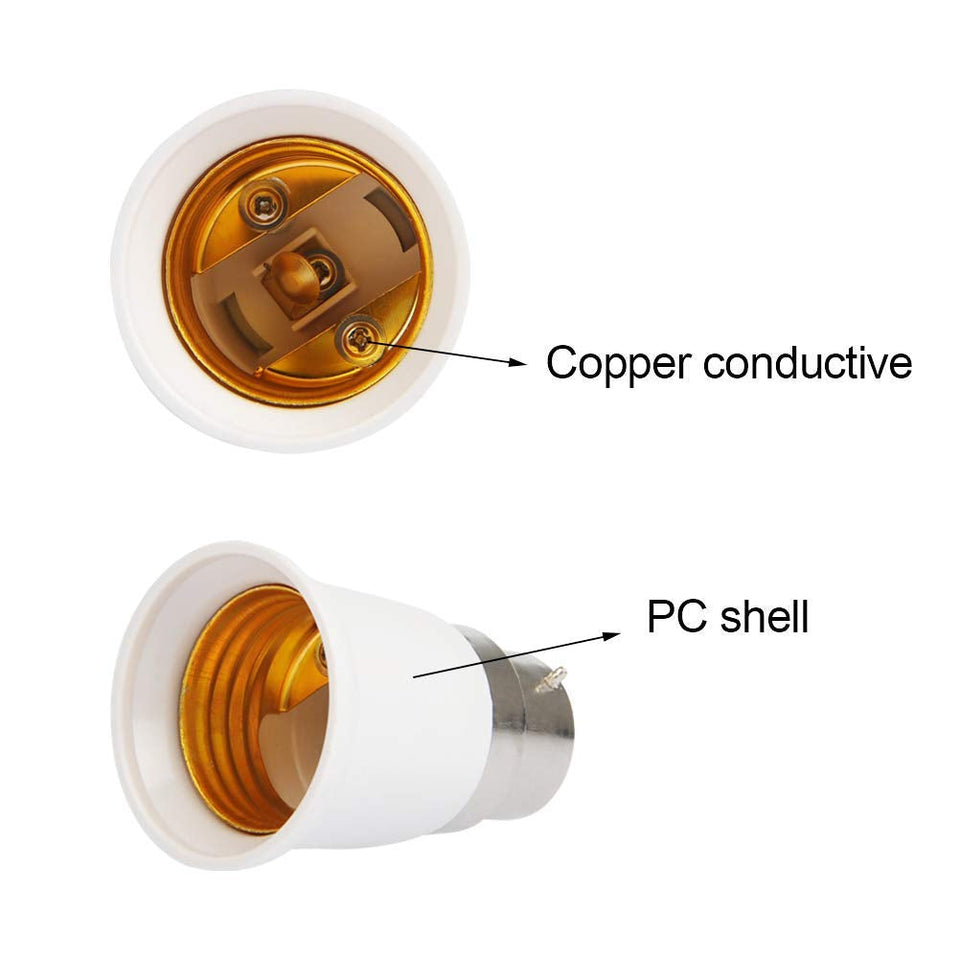 Converter Holder B22 to E27 Screw Base Socket Lamp Holder Light Bulb Adapter - 1 pc