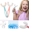 Kids U Shaped Toothbrush, 360 degree Manual U Shaped Toothbrush for Kids, Kids Toothbrushes U Shape with Food Grade Soft Silicone Brush Head for 6-12 Years Old