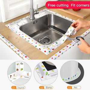 Waterproof Tape for Kitchen Sink Oil Proof Caulk Tape Strip Self Adhesive Bathroom Corner Caulking Sealing Gap Sealer