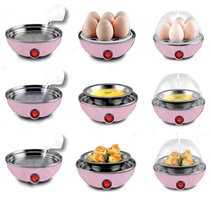 Egg Boiler/Egg Poacher/7 Egg Cooker/Electric Egg Boiler/Egg Steamer/Home Machine Egg Boiler with Egg Tray - halfrate.in