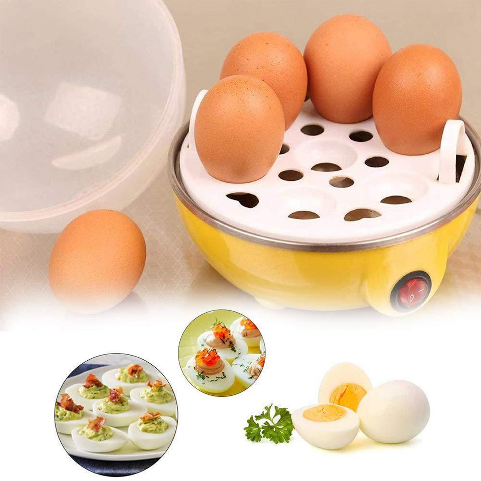 Egg Boiler/Egg Poacher/7 Egg Cooker/Electric Egg Boiler/Egg Steamer/Home Machine Egg Boiler with Egg Tray - halfrate.in