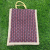 Jute Bags for Lunch Box with Zip | Jute Tote Bag | Jute Tiffin Bags | Multicoloured Jute Bag | Jute Carry Multiuse Bag Size: 40 cm x 36 cm