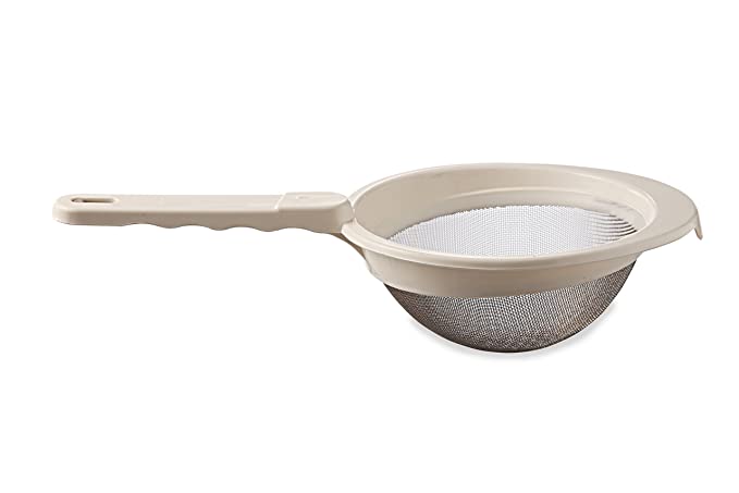 Alltime Plastics Plastic Strainer with Stainless Steel Mesh, 9.5 Cm