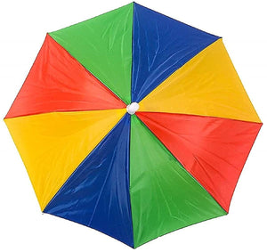 Umbrella Hat for Protection from Rain and Sun, Hands-Free Adjustable Elastic, Size Fits All Ages, Kids, Men & Women Umbrella