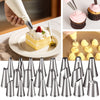 Icing Nozzle Set 24 Pcs Cake Decoration Tips Set Professional Stainless Steel Piping Dispenser Nozzle Kit for Cakes Cupcakes Cookies Pastry Cake Decorating