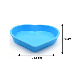 Silicone Heart Shape Big size Silicone Bakeware Cake Mold Cupcake / Muffin Mould (Pack of 1)